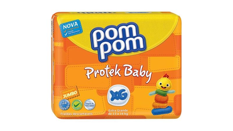 Fralda-PomPom-Protek-Baby-XG-24-unidades