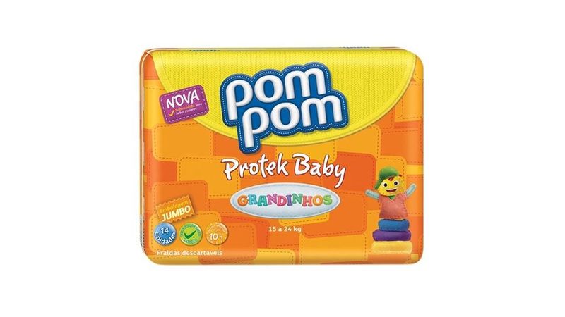 Fralda-PomPom-Protek-Baby-Grandinhos-14-unidades