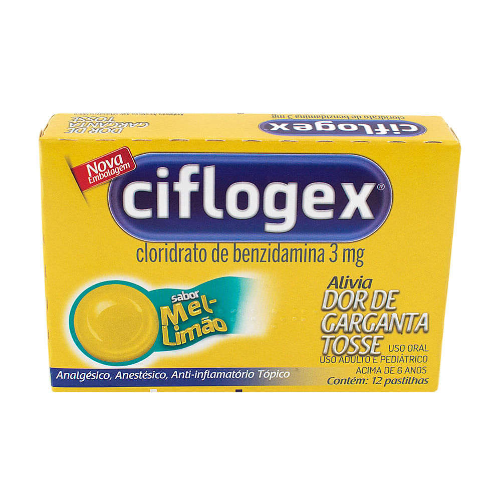 Ciflogex 3mg Mel Limão - Alívio para Garganta e Boca