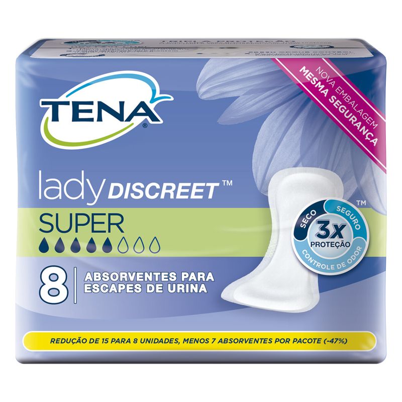 Absorvente Geriatrico Tena Lady Super 8un