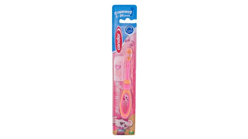 escova-dental-infantil-condor-bambinos-lilica-baby-extra-macia-cores-sortidas-1-unidade-gratis-capa-protetora