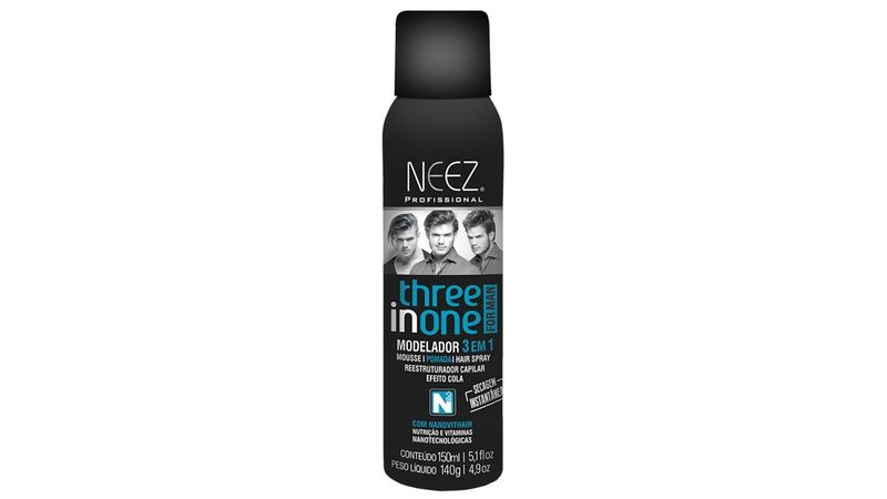 Modelador-Neez-3-em-1-Mousse---Pomada---Hair-Spray-150ml