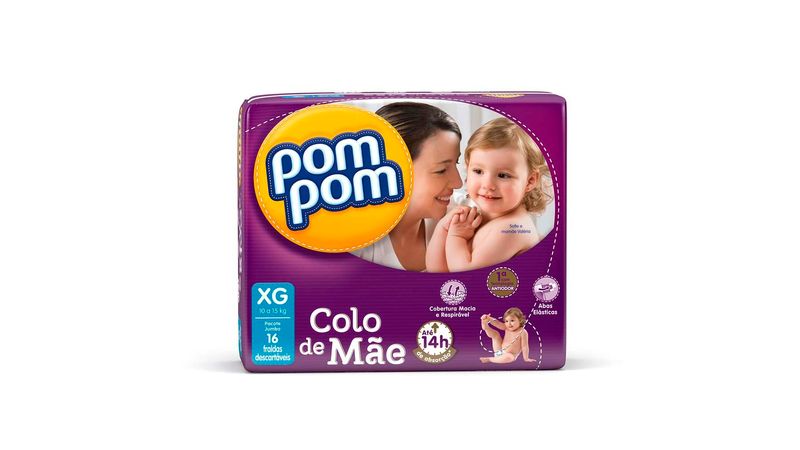 Fralda-PomPom-Colo-de-Mae-XG-16-unidades
