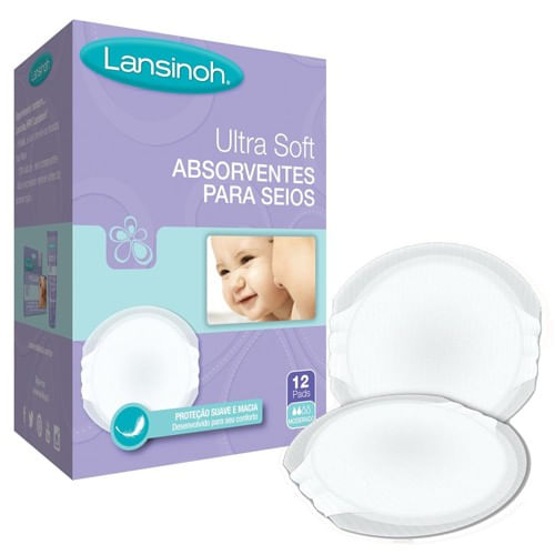 Absorventes Descartáveis para os Seios Lansinoh 12 Unidades