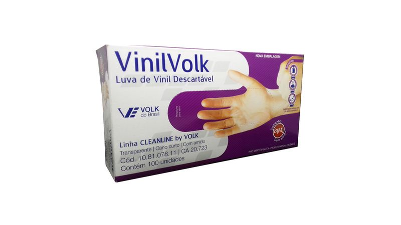 Luva-de-Vinil-Descartavel-Volk-com-Amido-Tamanho-M-100-Unidades