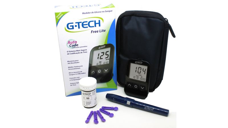 Kit-para-Controle-de-Glicemia-G-Tech-Lite-com-100-Tiras