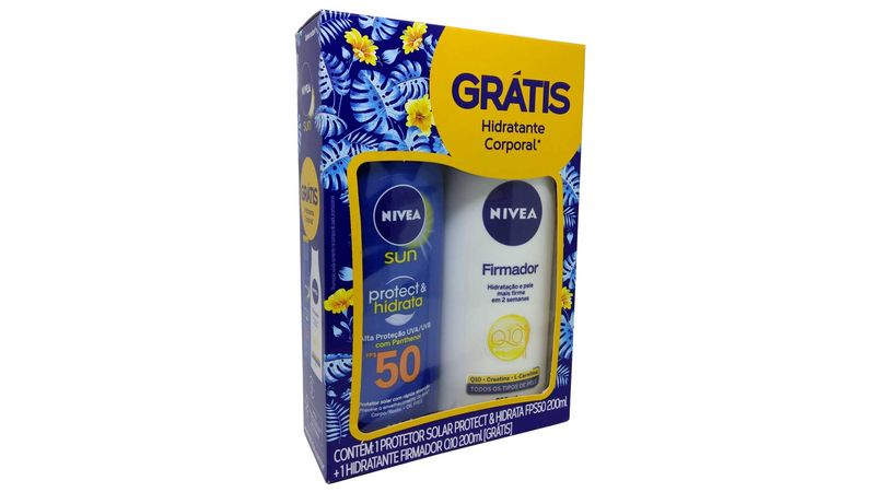 kit-nivea-sun-protetor-solar-protect-e-hidrata-fps-50-locao-200ml-gratis-hidratante-firmador-q10-200ml