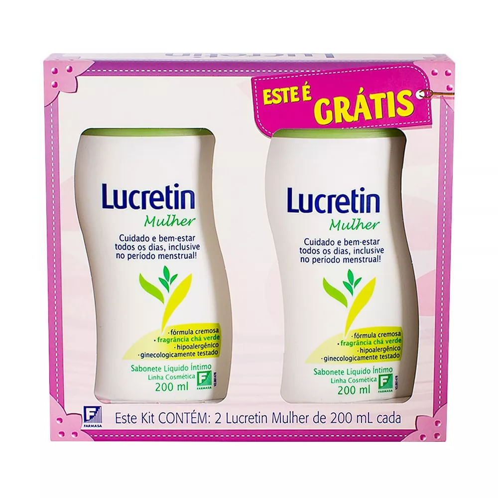 Lucretin Sabonete Intimo Cha Verde 200ml Leve 2 Pague 1