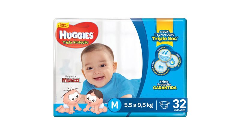 Fralda-Huggies-Turma-da-Monica-Tripla-Protecao-M-32-unidades