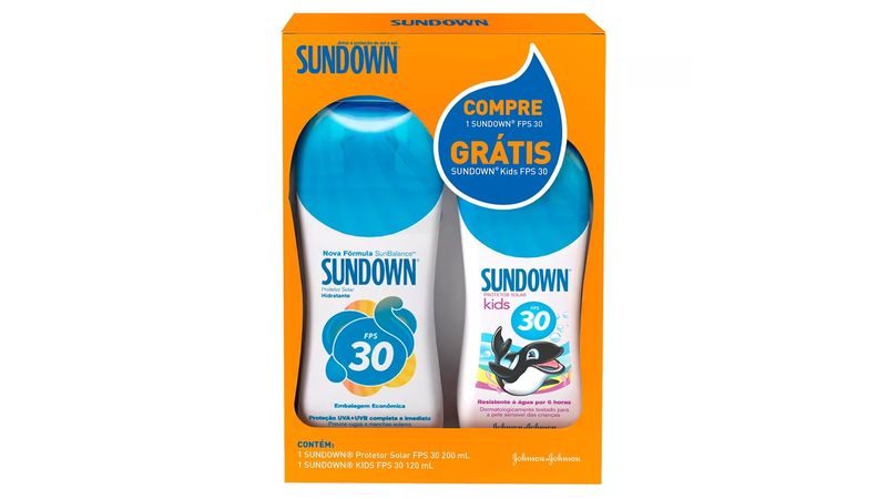 Kit-Protetor-Solar-Sundown-FPS30-200ml-Gratis-Protetor-Solar-Sundown-Kids-120ml