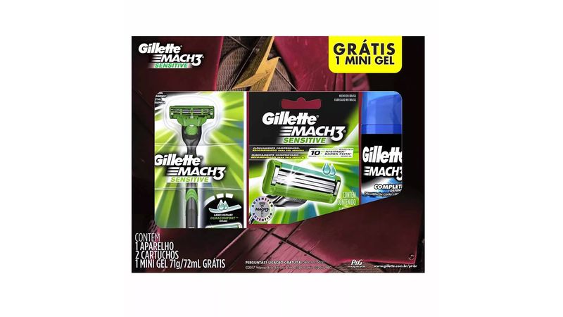 kit-gillette-mach3-sensitive-aparelho-de-barbear-2-cargas-gratis-mini-gel-71g