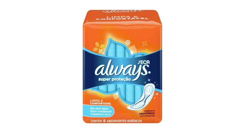 absorvente-always-super-protecao-cobertura-seca-sem-abas-8-unidades