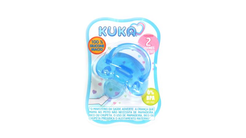 Chupeta-Kuka-Silicone-Soft-Ortodontica-Tamanho-2--6-Meses-Azul