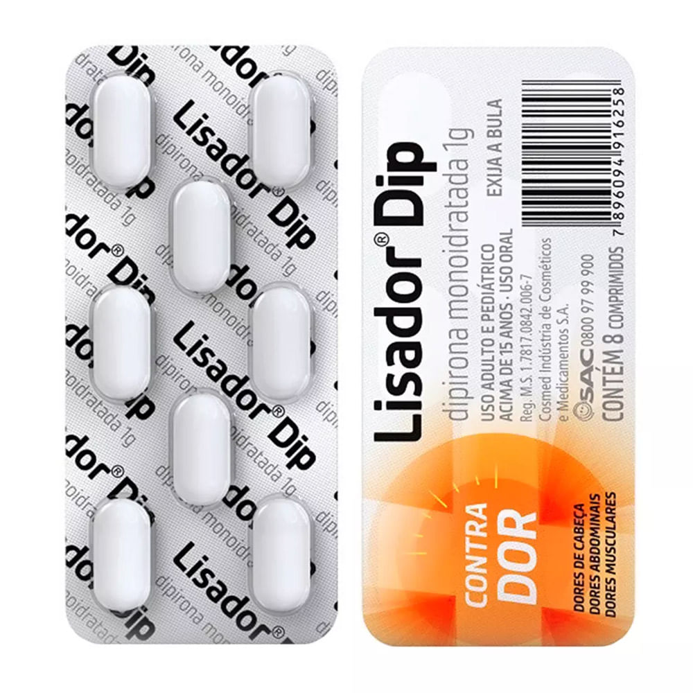 Lisador Dip 1g 8 comprimidos