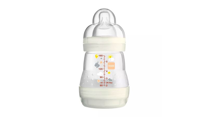 mamadeira-mam-first-bottle-bico-de-silicone-ortodontico-silk-touch-desenhos-sortidos-160ml-0-meses-neutra
