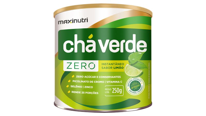 Cha-Verde-Soluvel-Zero-Maxinutri-Sabor-Limao-250g