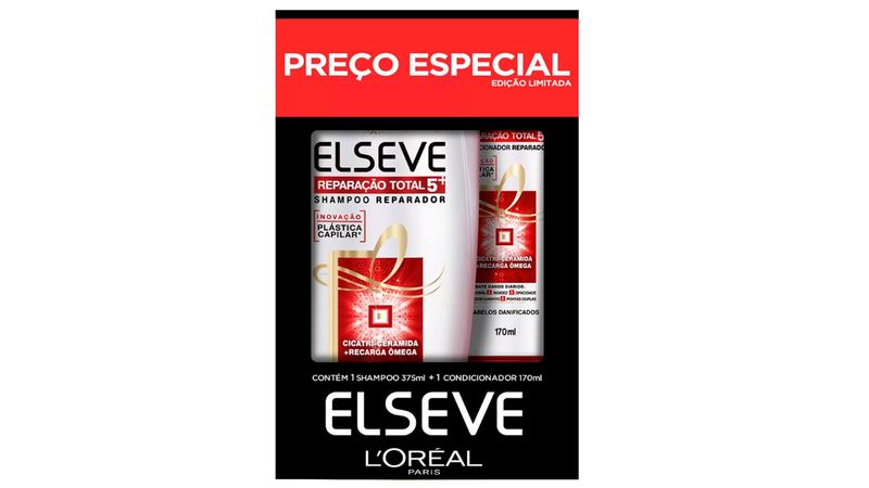 Kit-Shampoo-375ml---Condicionador-170ml-Elseve-Reparacao-Total-5--Preco-Especial