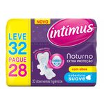 Absorvente-Intimus-Noturno-Extra-Protecao-Cobertura-Suave-com-Abas-Leve-32-Pague-28-Unidades