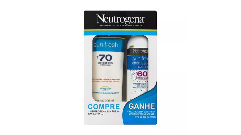 kit-protetor-solar-neutrogena-sun-fresh-fps-70-locao-200ml-gratis-sun-fresh-effervescent-mousse-fps-60-200ml