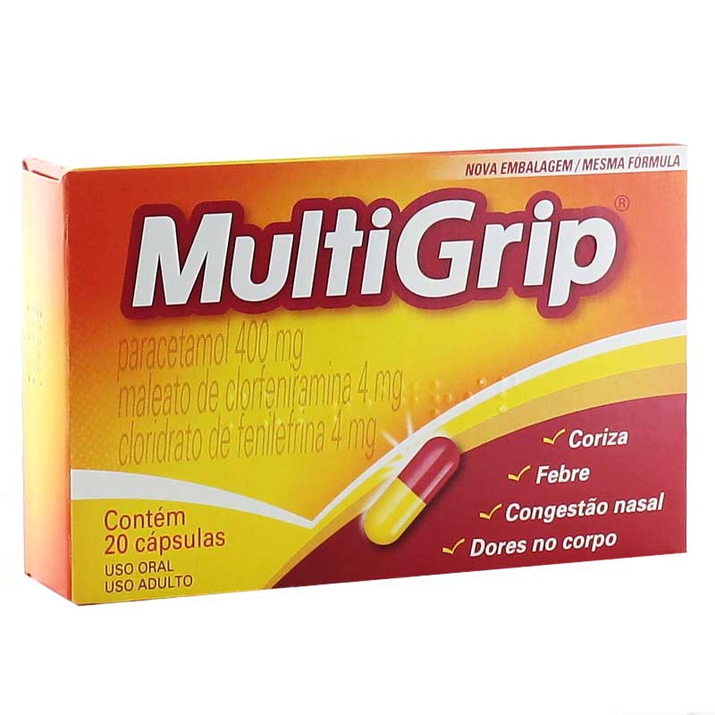 Multigrip 20 Cápsulas - Alívio Rápido para Gripes
