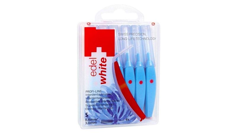Escova-Interdental-Edel-White-Profi-Line-S-0.6mm-3.00mm-Cores-Sortidas-6-Unidades