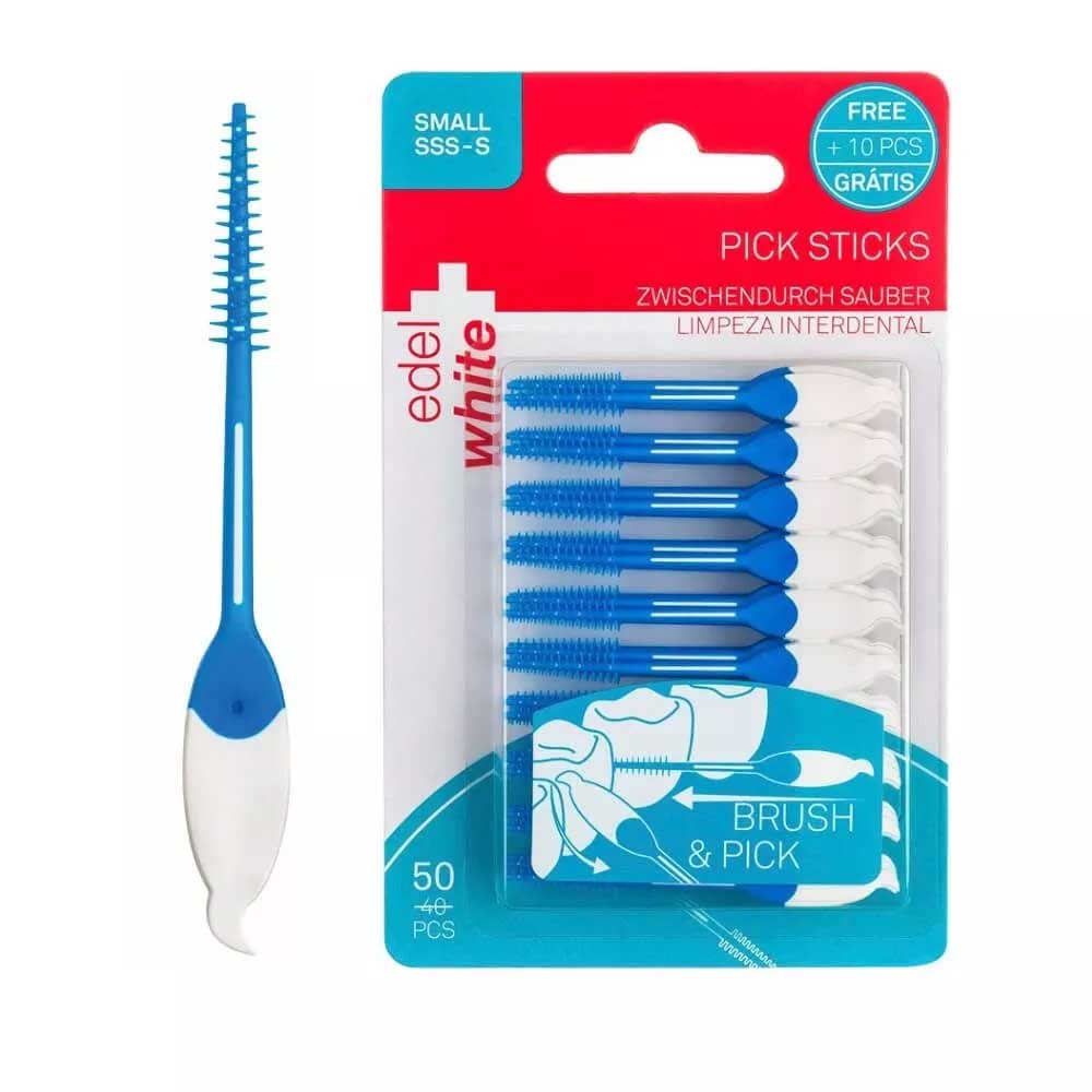 Limpeza Interdental Edel White Picks Sticks Small 50 Unidades