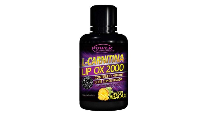 L-Carnitina-Power-Supplements-Lip-Ox-2000-Abacaxi-480ml