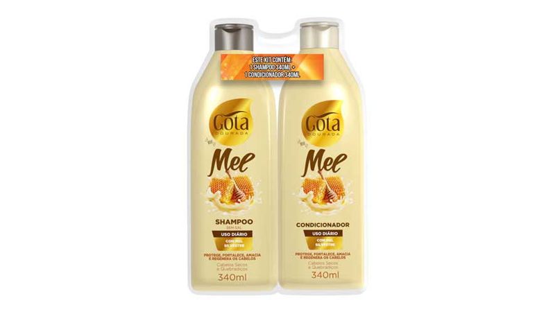 Kit-Shampoo---Condicionador-Gota-Dourada-Mel-340ml