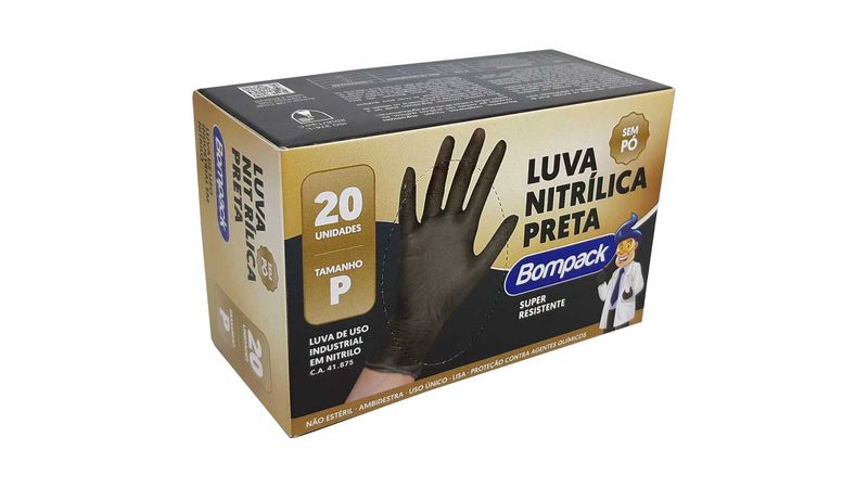 luva-nitrilica-bompack-preta-sem-po-tamanho-p-20-unidades