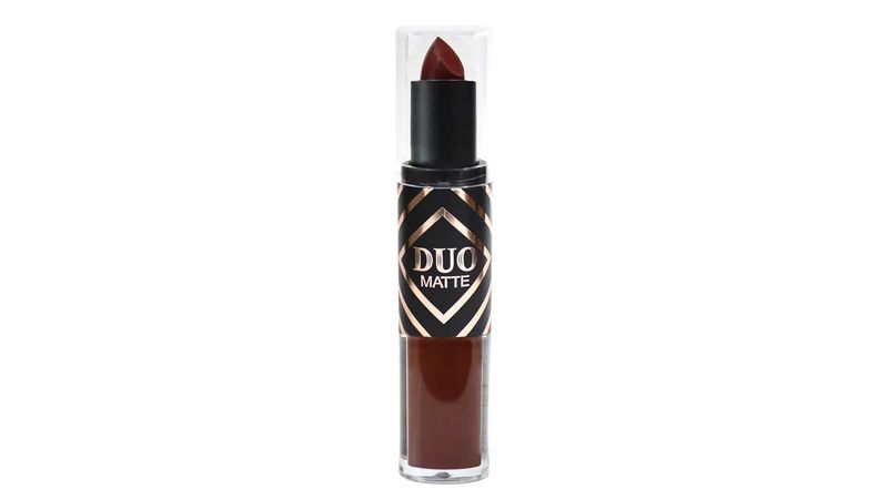 batom-ruby-rose-duo-matte-cor-marrom-intenso-267-hb-8607m