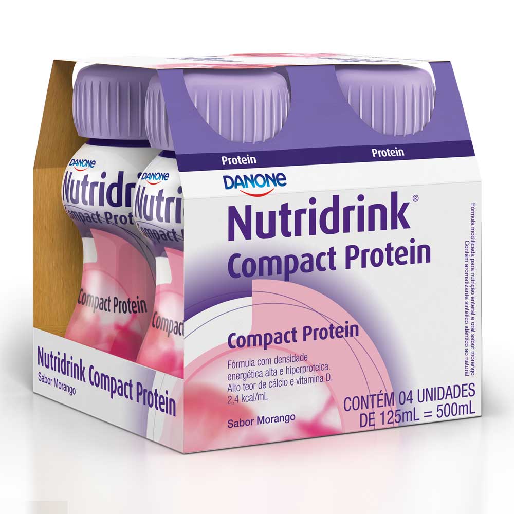 Nutridrink Compact Protein Sabor Morango 4 Unidades de 125ml