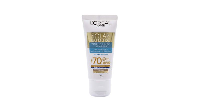 protetor-solar-facial-l-oreal-solar-expertise-toque-limpo-com-cor-fps-70-gel-creme-50g
