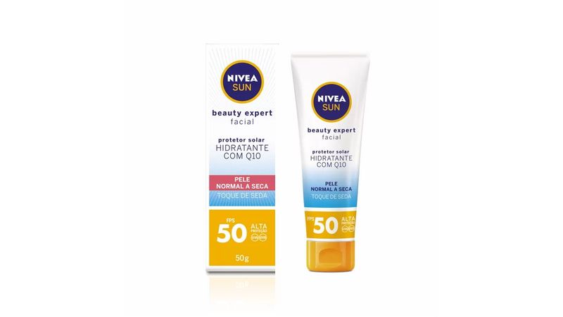 Protetor-Solar-Nivea-Sun-Beauty-Expert-Facial-Pele-Normal-A-Seca-FPS-50-Toque-de-Seda-50g