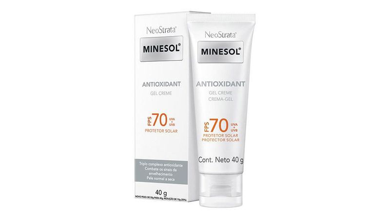 Protetor-Solar-Facial-Neostrata-Minesol-Antioxidant-FPS-70-Gel-Creme-40g