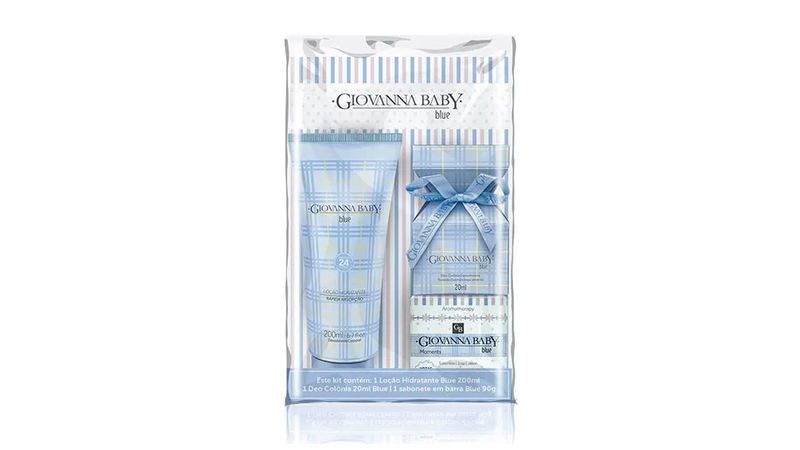 Kit-Mini-Colonia-Giovanna-Baby-60ml---Locao-Hidratante-Blue-200ml---Necessaire