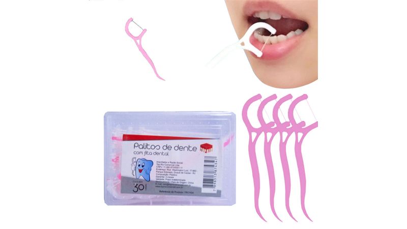 Palito-de-Dente-Com-Fio-Dental-Top-Rio-30-Unidades