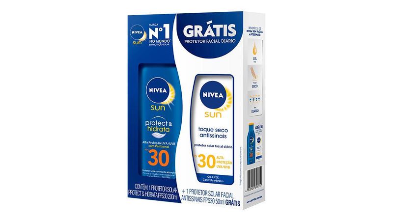 kit-protetor-solar-nivea-sun-protect-hidrata-fps-30-200ml-gratis-facial-fps-30-50ml