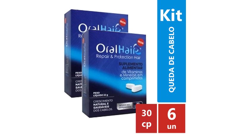 KIT-Oral-Hair-IRON-6-caixas-de-30-capsulas-cada