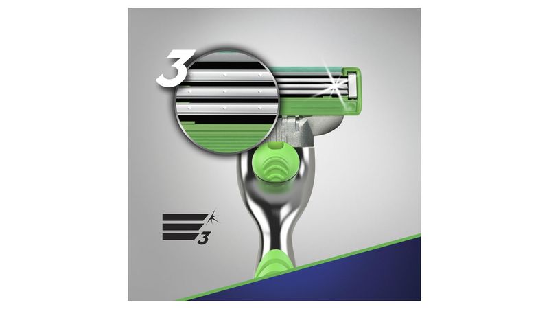 Laminas-Para-Aparelho-De-Barbear-Gillette-Mach3-Sensitive