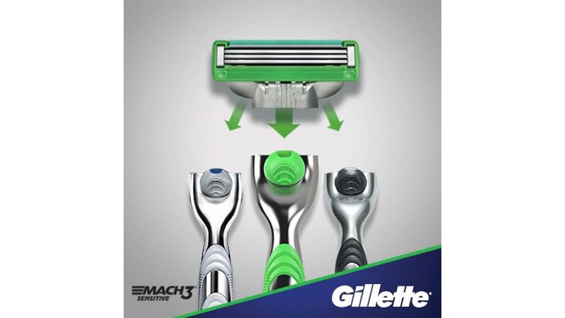 Laminas-Para-Aparelho-De-Barbear-Gillette-Mach3-Sensitive