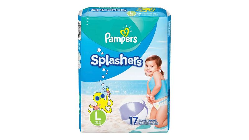 Fralda Pampers Splashers para Praia e Piscina G 17 Unidades