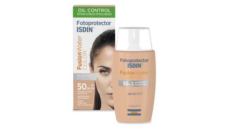 Protetor-Solar-Isdin-Fusion-Water-Color-Oil-Control-FPS-50-Locao-com-Cor-50ml