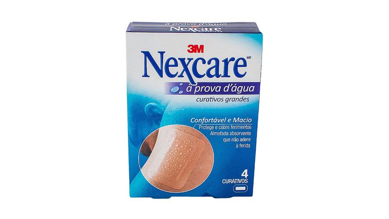 Curativo Nexcare À Prova D'Água Tamanho Grande 4 Unidades