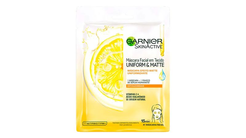 Mascara-Facial-em-Tecido-Garnier-SkinActive-Uniform-e-Matte-1-Unidade