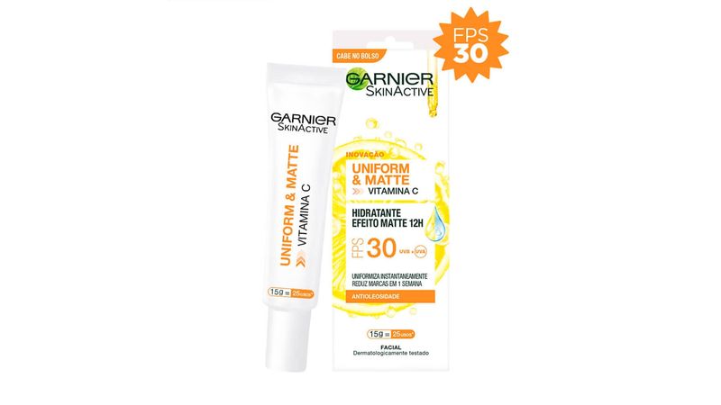 Hidratante-Facial-Garnier-SkinActive-Uniform-e-Matte-FPS-30-15g