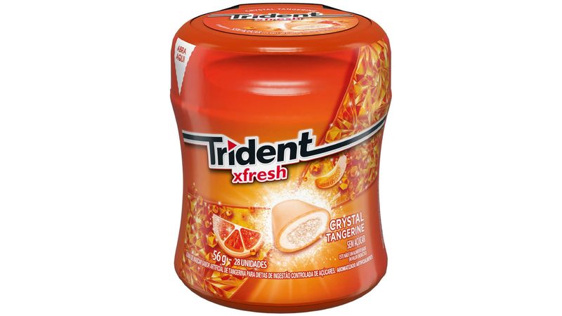 Chiclete-Trident-Garrafa-Xfresh-Sabor-Crystal-Tangerina-56g