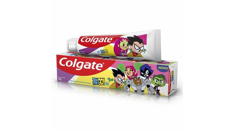 Creme-Dental-Infantil-Colgate-Teen-Titans-Go--Sabor-Morango-60g