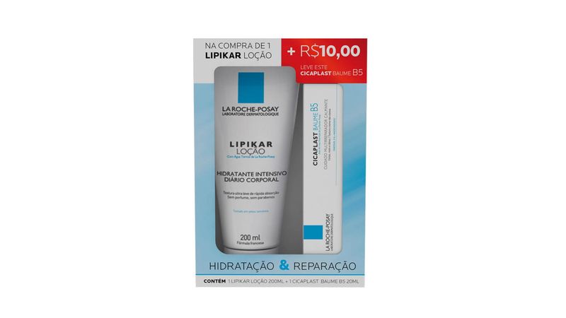 Kit-Lipikar-La-Roche-Posay-Locao-200ml---R-1000-Leve-Cicaplast-Baume-B5-Creme-20ml