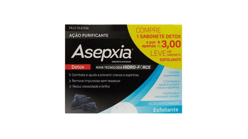 Kit-Sabonete-Asepxia-Detox-Acao-Purificante-80g---R--300-Leve-Sabonete-Esfoliante-80g