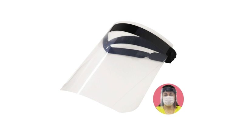 Máscara Protetor Facial com Visor Transparente em Polipropileno Face Shield 1 Unidade